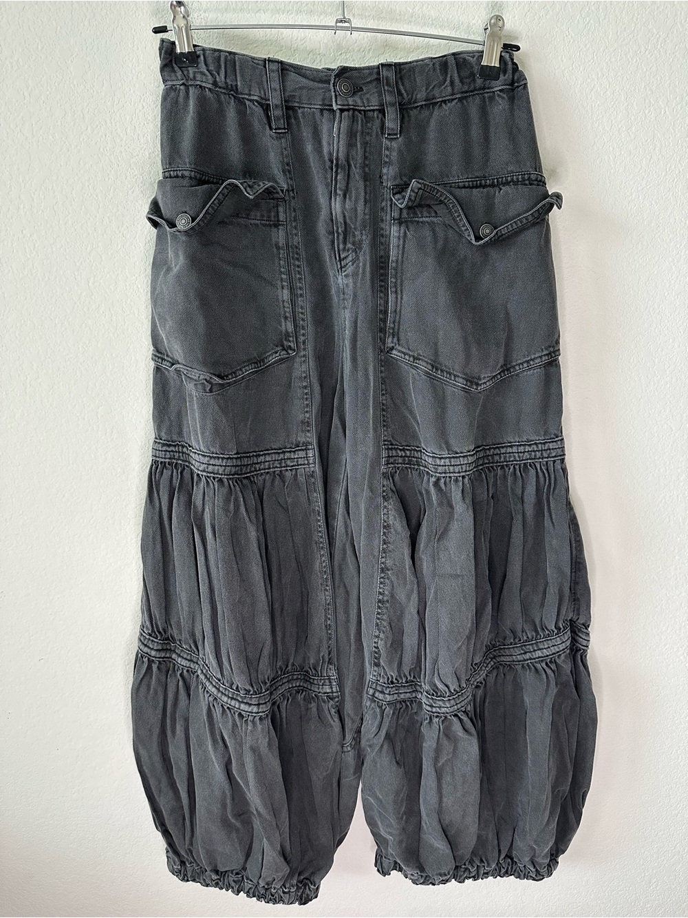 FREE PEOPLE MOVEMENT LAST WORD PARACHUTE
PANTS WASHED BLACK SZ XS - Picture 2 of 8